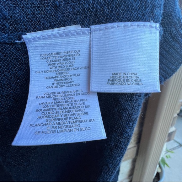 Jones New York Blue Linen Viscose Cardigan, size Medium - Picture 5 of 7